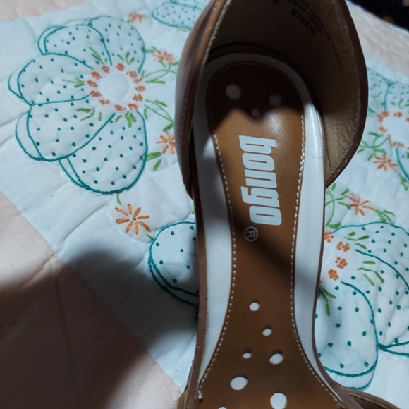 Bongo Open Toe Ankle Strap Nude Beige Heels Women's Size 9M - Picture 5 of 9
